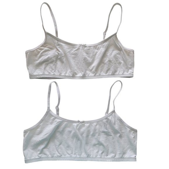 🌻 The Children's Place White Training Bras, Extra Large 14 Set of 2 - Picture 1 of 13